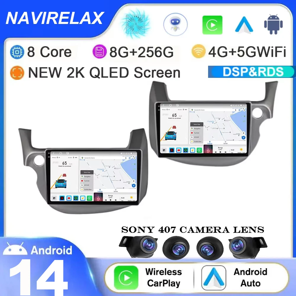 Android 14 For HONDA FIT JAZZ City 2007-2014 WiFi+4G CarPlay Car Stereo Radio Multimedia Video Player Navigation GPS 360 Camera
Android 14 For HONDA FIT JAZZ City 2007-2014 WiFi+4G CarPlay Car Stereo Radio Multimedia Video Player Navigation GPS 360 Camera