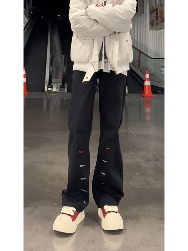 American High Street Men's Fce Lined Micro Flare Jeans Embroidered Straight Leg Knife Long Trousers Winter Faion
American High Street Men's Fce Lined Micro Flare Jeans Embroidered Straight Leg Knife Long Trousers Winter Faion