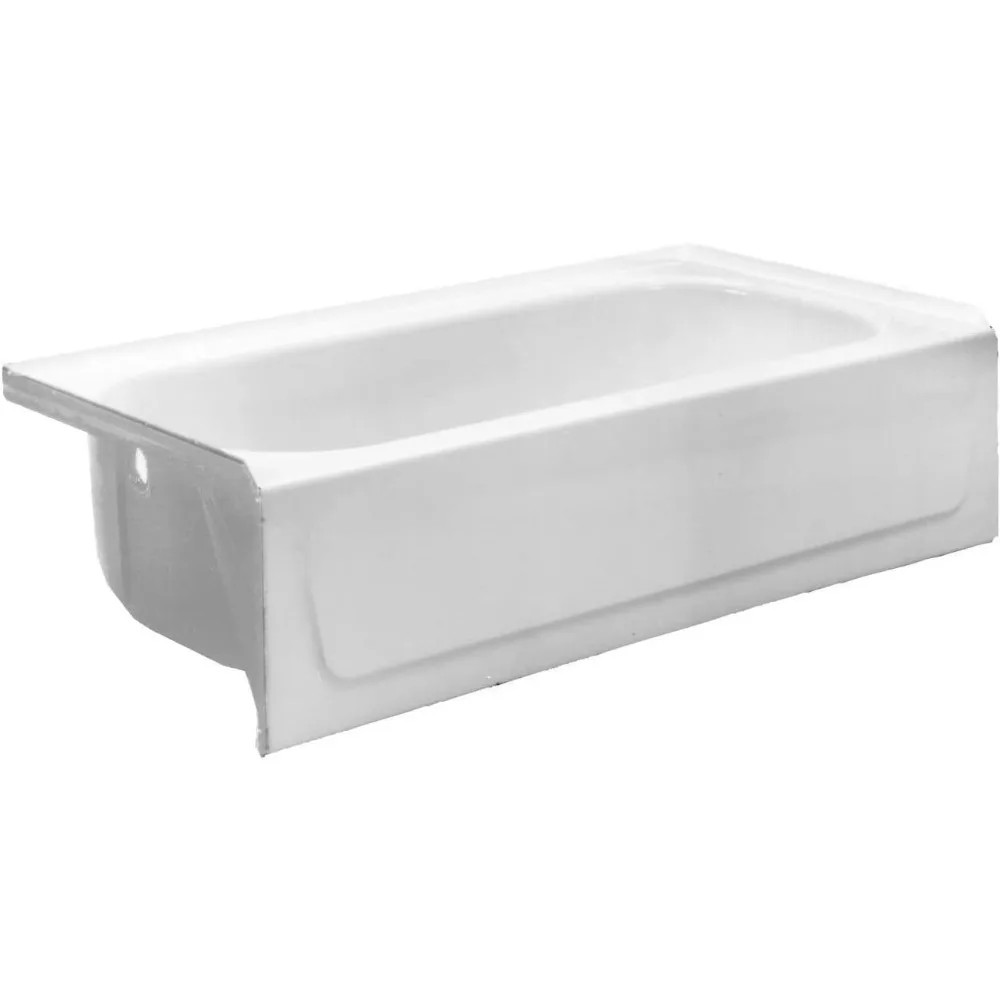60" X 30" Enameled Steel Soaking Bathtub - Three Wall Alcove Installation (Left-Side Drain) - White
60" X 30" Enameled Steel Soaking Bathtub - Three Wall Alcove Installation (Left-Side Drain) - White