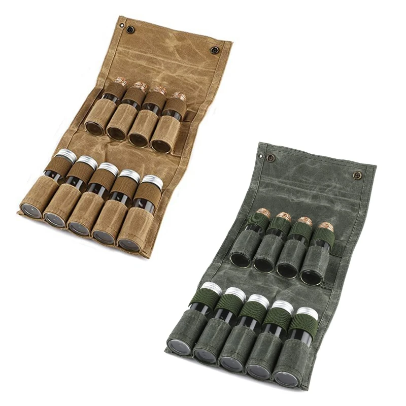 Canvas Seasoning Storage Bag with 9 Jars Condiment Container Set for Outdoor Camping BBQ Accessory
Canvas Seasoning Storage Bag with 9 Jars Condiment Container Set for Outdoor Camping BBQ Accessory
