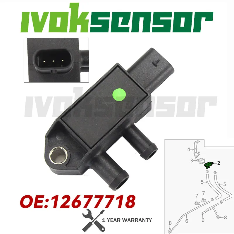 12677718 Differential Pressure DPF Sensor For OPEL Zafira Mokka Cascada Astra Insignia VAUXHALL Zafira Mokka Astra Insignia
12677718 Differential Pressure DPF Sensor For OPEL Zafira Mokka Cascada Astra Insignia VAUXHALL Zafira Mokka Astra Insignia
