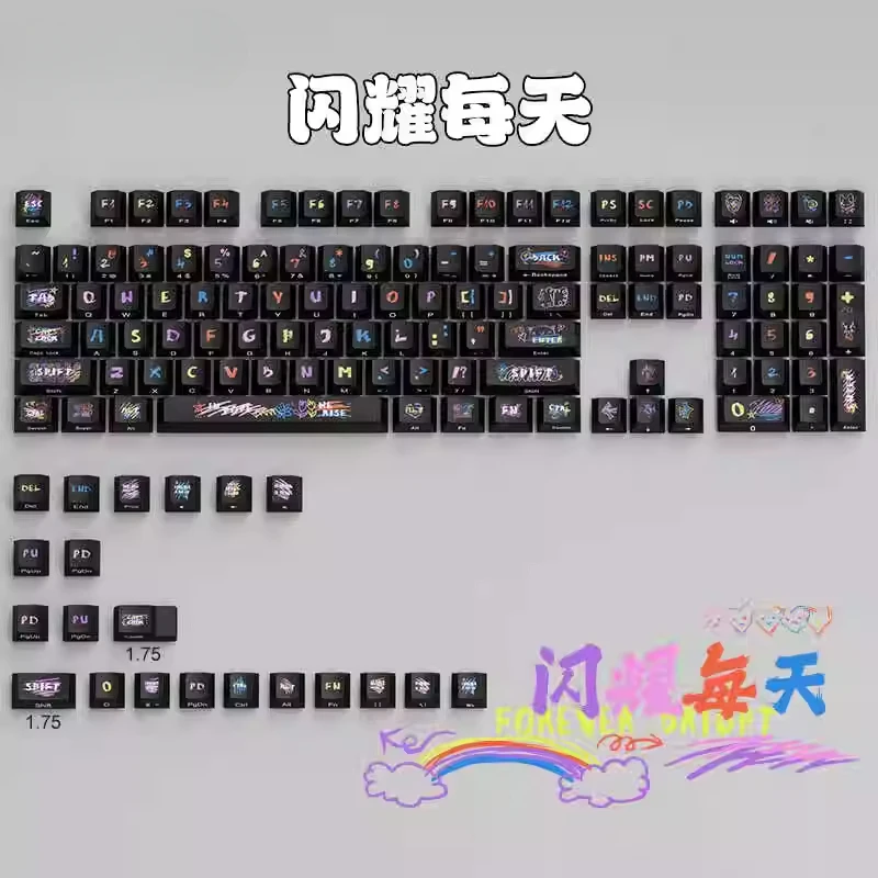 Shine every day theme sublimation PBT keycap OQO high clarity wear-resistant mechanical keyboard
Shine every day theme sublimation PBT keycap OQO high clarity wear-resistant mechanical keyboard