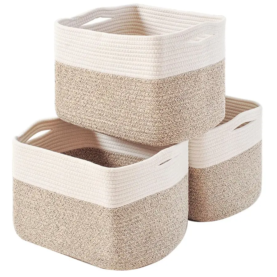 Корзины для организации хранения, плетеные корзины из хлопкового каната для книг, детских вещей, игрушек, 15x11x9.5, 3 шт.
Корзины для организации хранения, плетеные корзины из хлопкового каната для книг, детских вещей, игрушек, 15x11x9.5, 3 шт.