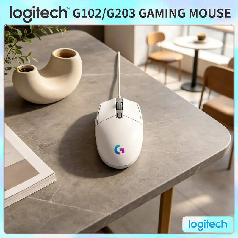 Logitech G203 Wired RGB Gaming Mouse 8000 DPI Sensor 6 Buttons 1000Hz Polling Mechanical Tensioning 2.1m Cable Reliable
Logitech G203 Wired RGB Gaming Mouse 8000 DPI Sensor 6 Buttons 1000Hz Polling Mechanical Tensioning 2.1m Cable Reliable