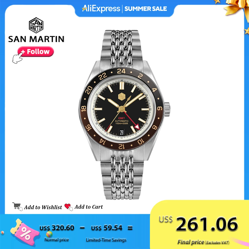 Мужские часы San Martin, новинка 39,5 мм, NH34 GMT, двунаправленный алюминиевый ободок, роскошный автоматический механический Сапфир, 10 бар, светящийся SN0116
Мужские часы San Martin, новинка 39,5 мм, NH34 GMT, двунаправленный алюминиевый ободок, роскошный автоматический механический Сапфир, 10 бар, светящийся SN0116