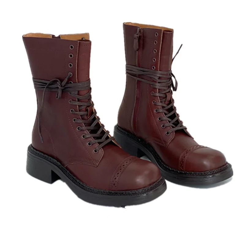 Withered British Retro Motorcycle Leather Boots Women Handmade Cowhide Strap Boots Ladies Minimalist Women's Shoes
Withered British Retro Motorcycle Leather Boots Women Handmade Cowhide Strap Boots Ladies Minimalist Women's Shoes