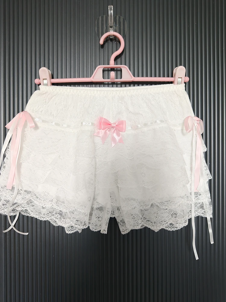 Cute Multilayer Lace Shorts Women Bow Decoration Elastic Waist Bottoming Shorts for Sweet Girls
Cute Multilayer Lace Shorts Women Bow Decoration Elastic Waist Bottoming Shorts for Sweet Girls