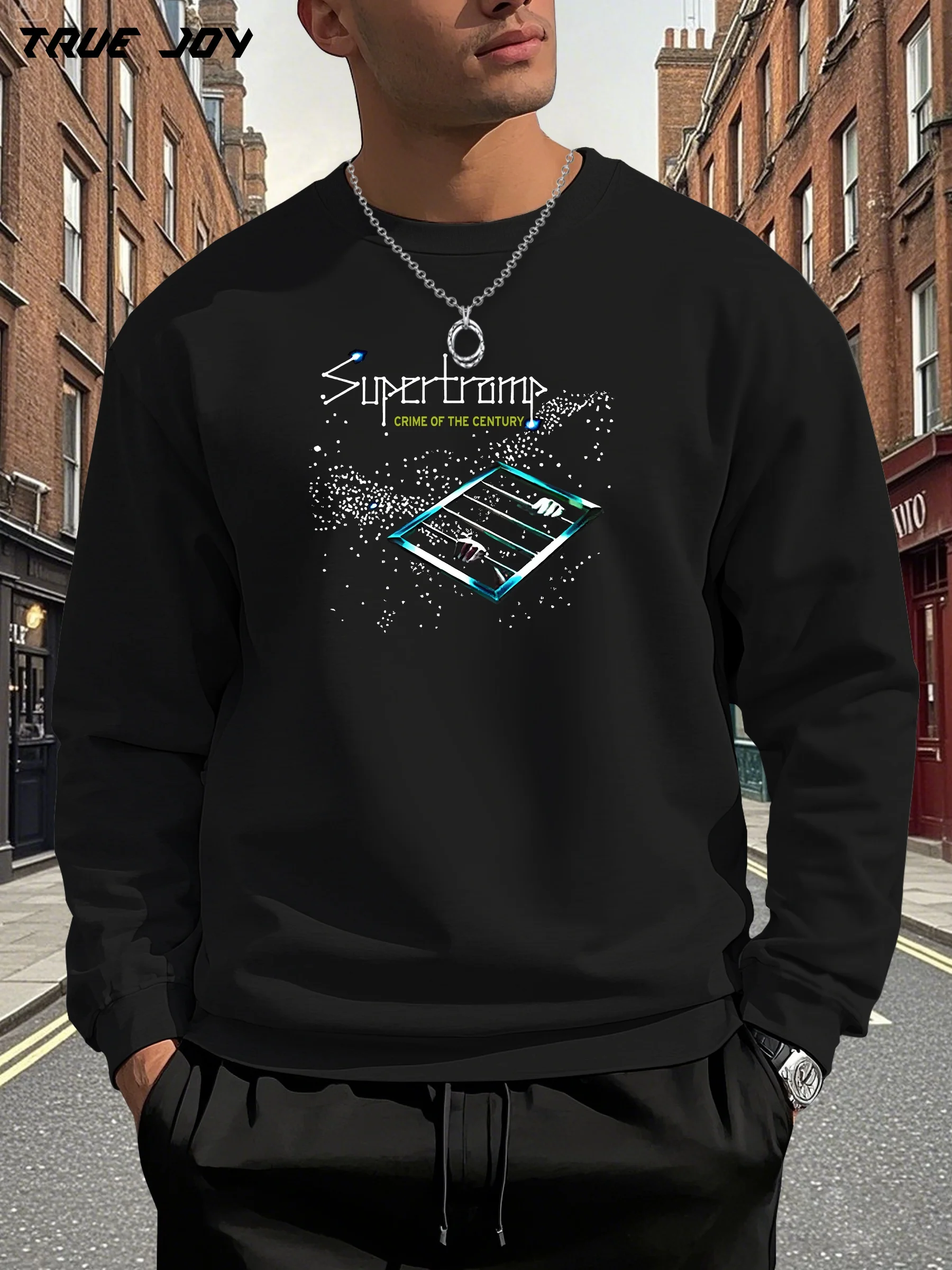 Мужская винтажная толстовка с графическим принтом Supertramp в стиле рок - свободная посадка, повседневная, с длинным рукавом и круглым вырезом
Мужская винтажная толстовка с графическим принтом Supertramp в стиле рок - свободная посадка, повседневная, с длинным рукавом и круглым вырезом