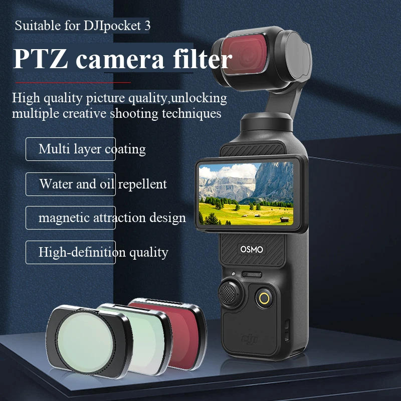 Фильтры для объектива DJI Osmo Pocket 3: регулируемые ND CPL фильтры, фильтр против светового загрязнения, фильтр для мягкого света, макро-фильтр, широкоугольный объектив.
Фильтры для объектива DJI Osmo Pocket 3: регулируемые ND CPL фильтры, фильтр против светового загрязнения, фильтр для мягкого света, макро-фильтр, широкоугольный объектив.