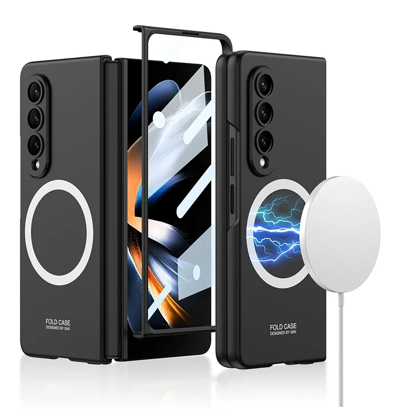 For Samsung Galaxy Z Fold 4 3 5 5G Magsafe Wireless Charging Magnetic Case With Tempered Glass Ultra Thin Matte Shockproof Cover
For Samsung Galaxy Z Fold 4 3 5 5G Magsafe Wireless Charging Magnetic Case With Tempered Glass Ultra Thin Matte Shockproof Cover