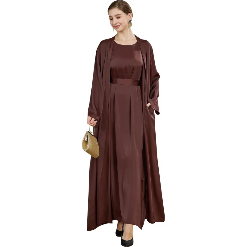 2PCS Muslim Abaya Women Islamic Dress with Belted Prayer Covered Eid Clothes
2PCS Muslim Abaya Women Islamic Dress with Belted Prayer Covered Eid Clothes