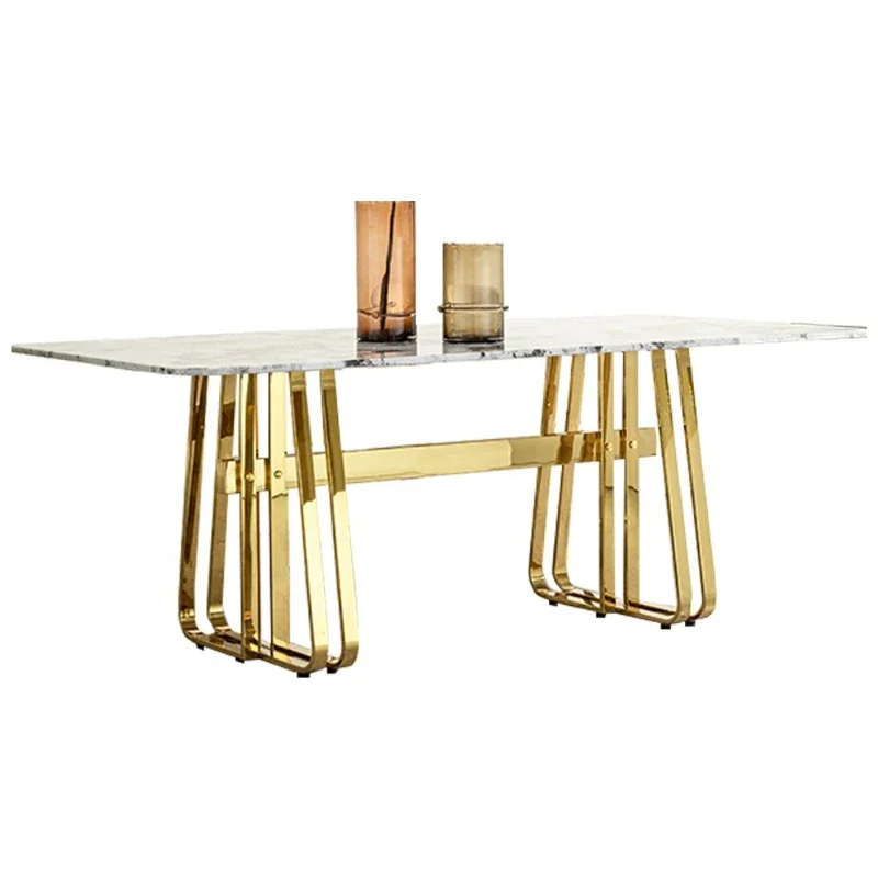 Light luxury marble dining table, home high-end dining table, 10 person dining table, stainless steel rectangular marble
Light luxury marble dining table, home high-end dining table, 10 person dining table, stainless steel rectangular marble