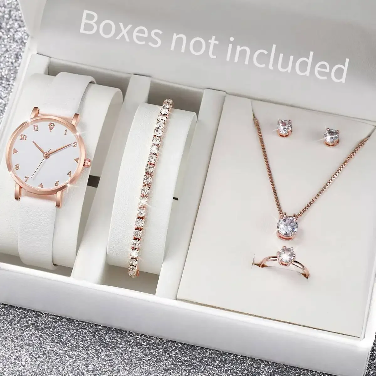 6PCS/Set Fashion Arabic Dial Women Watches Simple Leather Strap Quartz Wristwatch Rhinestone Jewelry Set(Without Box)
6PCS/Set Fashion Arabic Dial Women Watches Simple Leather Strap Quartz Wristwatch Rhinestone Jewelry Set(Without Box)