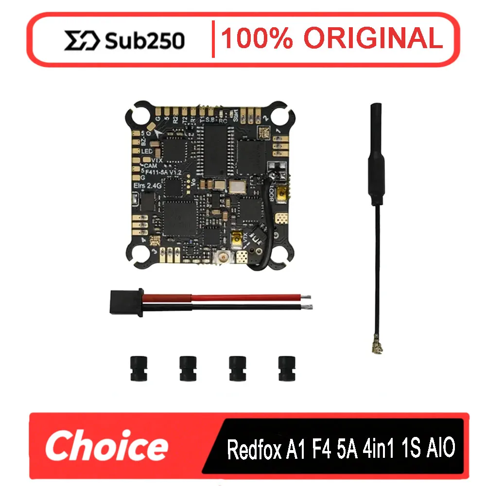 Sub250 Redfox A1 F4 5A 4in1 1S AIO FC — ELRS 2.4G RX и A30 Power для Whoopfly16/Nanofly16/20 Micro Drone
Sub250 Redfox A1 F4 5A 4in1 1S AIO FC — ELRS 2.4G RX и A30 Power для Whoopfly16/Nanofly16/20 Micro Drone