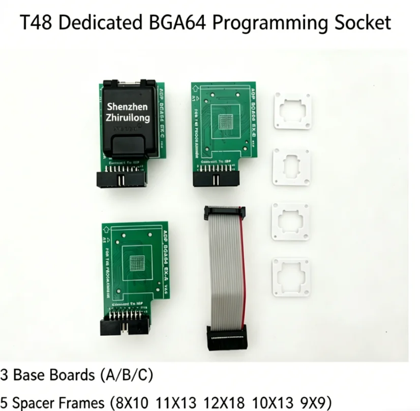 XGecu T48 programmer dedicated BGA64 programming seat adapter ADP-BGA64A-EX-A/B/C
XGecu T48 programmer dedicated BGA64 programming seat adapter ADP-BGA64A-EX-A/B/C
