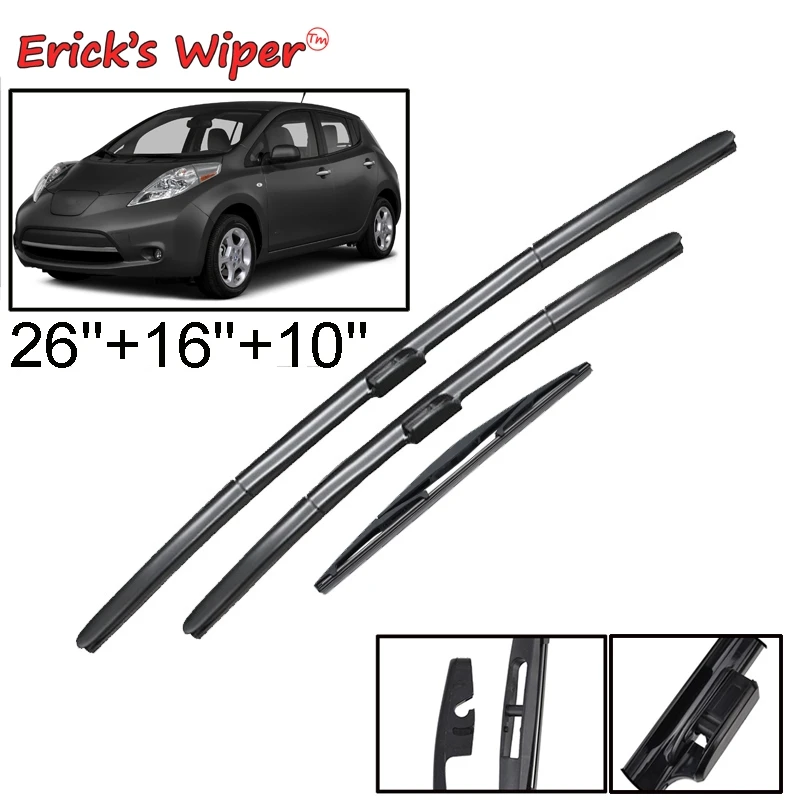 Erick's Wiper LHD Front & Rear Wiper Blades Set Kit For Nissan Leaf MK1 2010 - 2017 Windshield Windscreen Window Brush 26"16"10"
Erick's Wiper LHD Front & Rear Wiper Blades Set Kit For Nissan Leaf MK1 2010 - 2017 Windshield Windscreen Window Brush 26"16"10"
