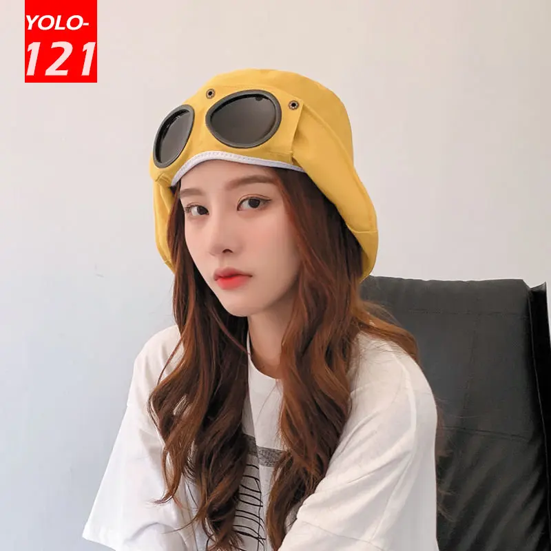 Pilot Glasses Baseball Cap Men Women Spring Summer Casual Hat Cute Cat Ears Bucket Hat Outdoor Sun Protection Eye Protection Hat
Pilot Glasses Baseball Cap Men Women Spring Summer Casual Hat Cute Cat Ears Bucket Hat Outdoor Sun Protection Eye Protection Hat