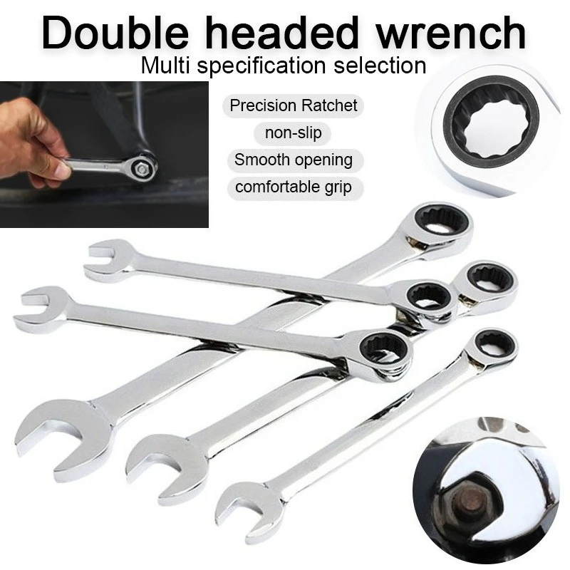 Ratchet wrench labor-saving and fast plum blossom opening bidirectional universal dual-use multi specification wrench tool set
Ratchet wrench labor-saving and fast plum blossom opening bidirectional universal dual-use multi specification wrench tool set