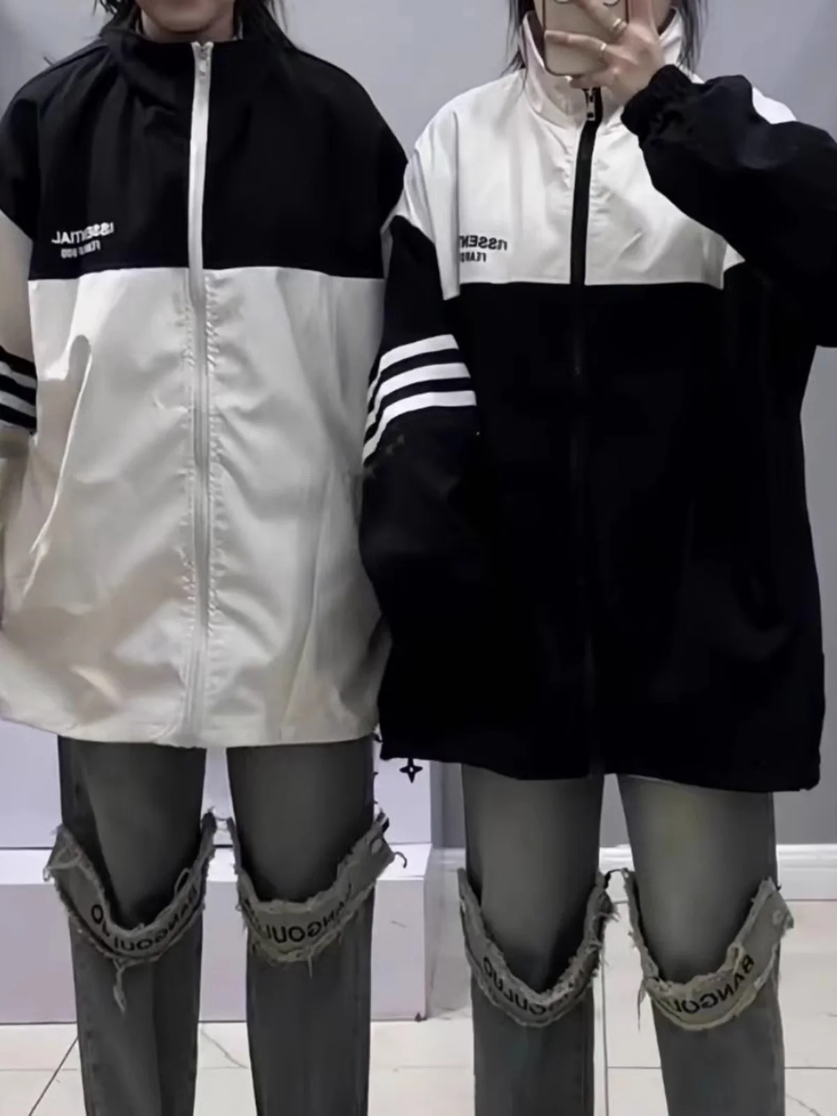 Women's Loose Stitching Splicing Jaet Four Bars Embroidery Trendy Brand New 2025 Spring Commute Sle Zipper Sve Long
Women's Loose Stitching Splicing Jaet Four Bars Embroidery Trendy Brand New 2025 Spring Commute Sle Zipper Sve Long