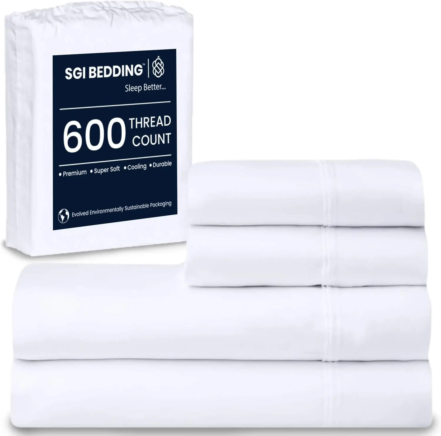 Queen Sheet Set – 600 Thread Count Egyptian Cotton, Cooling & Breathable, Deep Pocket, Hotel Luxury, White
Queen Sheet Set – 600 Thread Count Egyptian Cotton, Cooling & Breathable, Deep Pocket, Hotel Luxury, White