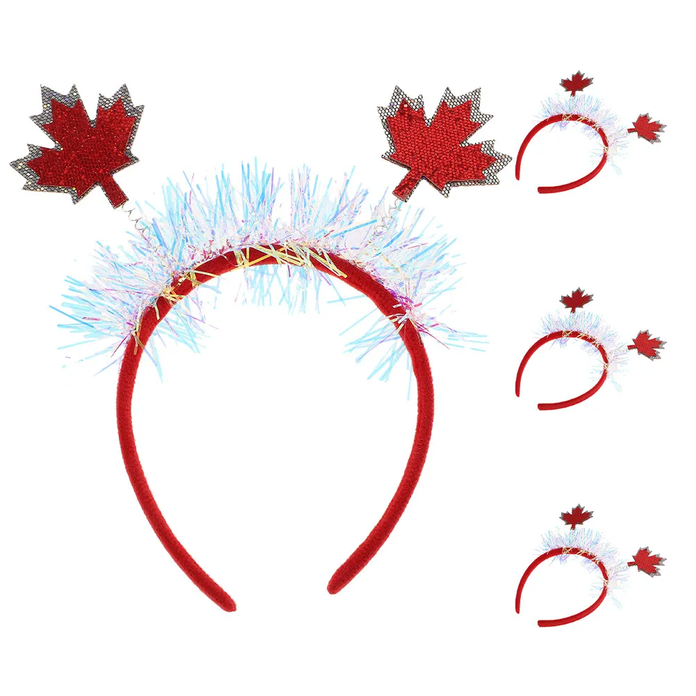 4Pcs Maple Leaf Holiday Headband for Women Thanksgiving Autumn Tinsel Tiara Iridescent Fall Hair Accessories Festive Costume
4Pcs Maple Leaf Holiday Headband for Women Thanksgiving Autumn Tinsel Tiara Iridescent Fall Hair Accessories Festive Costume