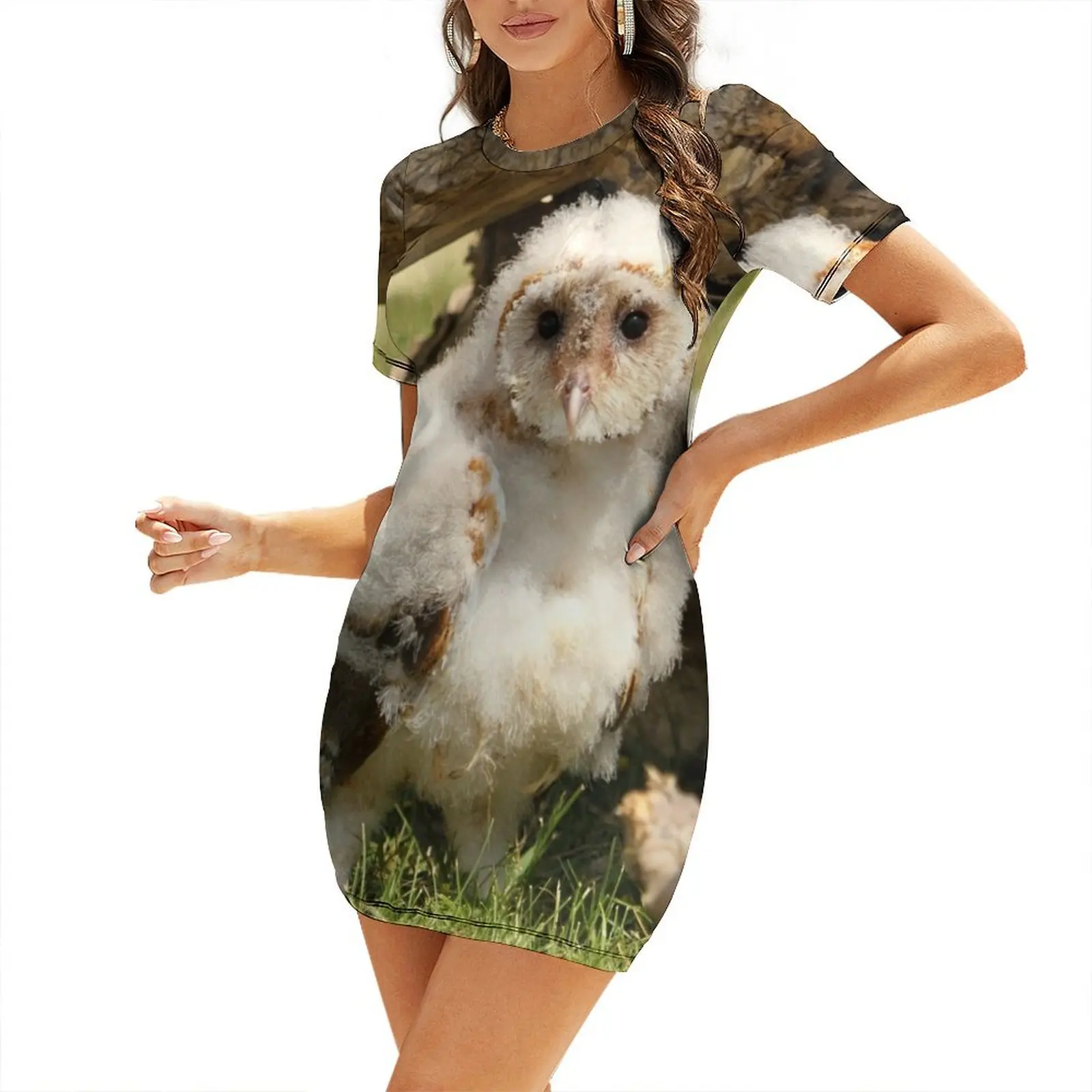 Cotton Owl Short-Sleeved Dress birthday dresses for women sexy dress for women Dress
Cotton Owl Short-Sleeved Dress birthday dresses for women sexy dress for women Dress