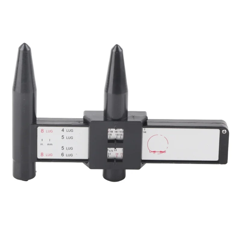 Car Wheel Rim Bolt Pattern Sliding Measuring Gauge Tool PCD Ruler 4 5 6 8 Lug