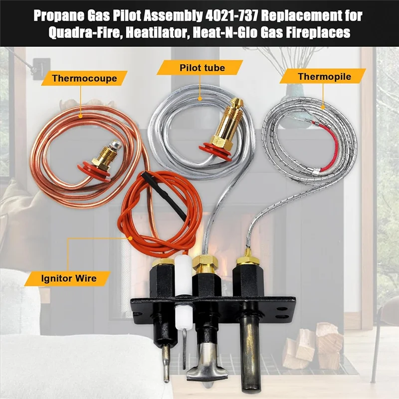 【Hot Cake】4021-737 Propane Gas Fireplace Assembly For Heat-N-Glo, Quadrafire, Heatilator Propane Gas Pilot Assembly 485-511A
【Hot Cake】4021-737 Propane Gas Fireplace Assembly For Heat-N-Glo, Quadrafire, Heatilator Propane Gas Pilot Assembly 485-511A