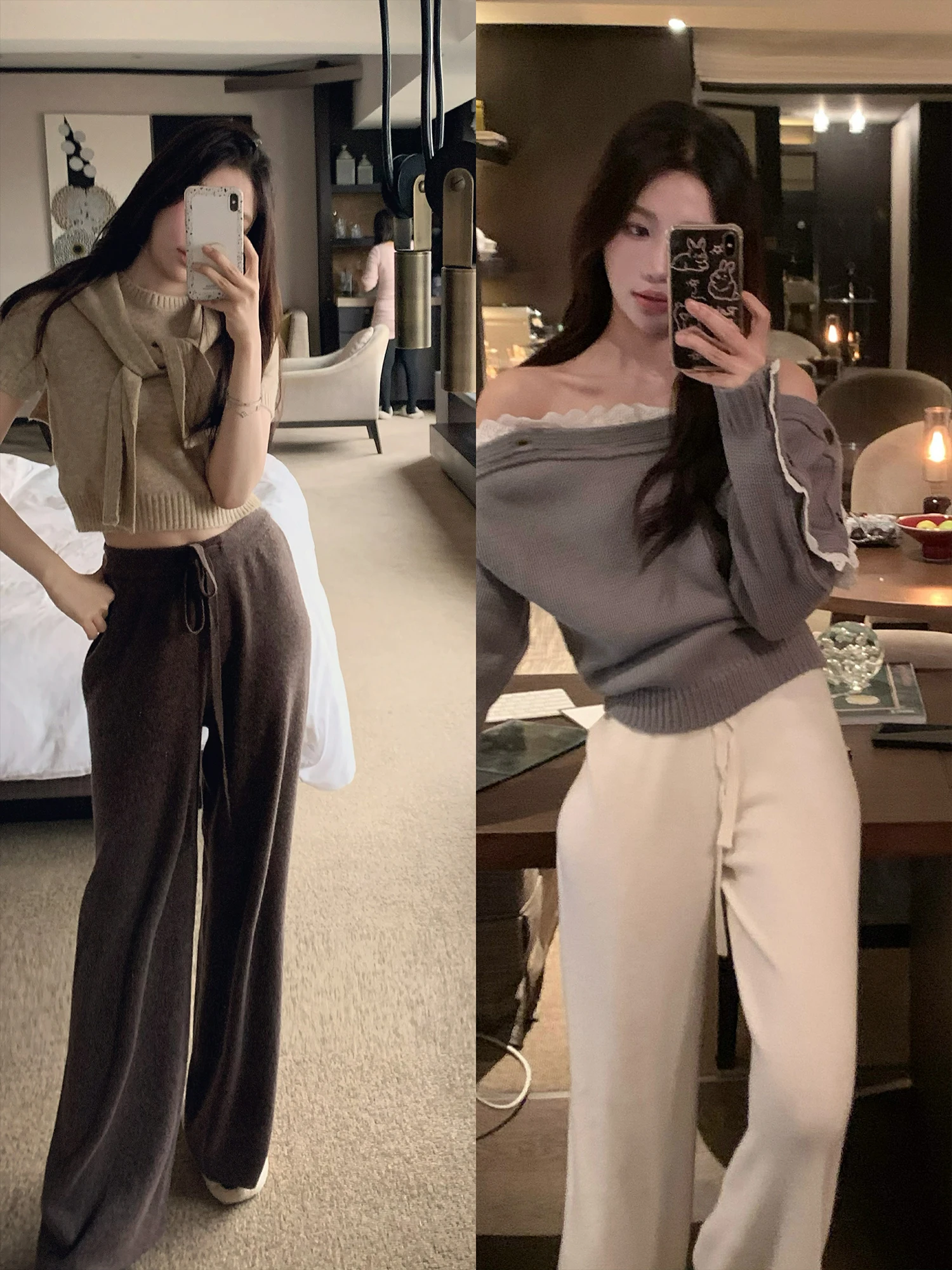 High Waist Soft Woolen Casual Pants Autumn Winter Two Colors Mermaid Wide Leg Pants Thiened Fce Lined Ladies Trousers
High Waist Soft Woolen Casual Pants Autumn Winter Two Colors Mermaid Wide Leg Pants Thiened Fce Lined Ladies Trousers