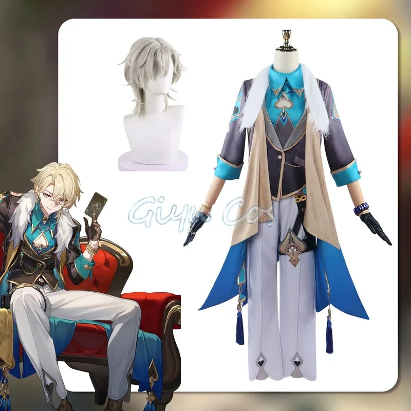 Aventurine Cosplay Costume Honkai Star Rail Carnival Uniform Wig Anime Halloween Costumes Men Game Character Outfits
Aventurine Cosplay Costume Honkai Star Rail Carnival Uniform Wig Anime Halloween Costumes Men Game Character Outfits