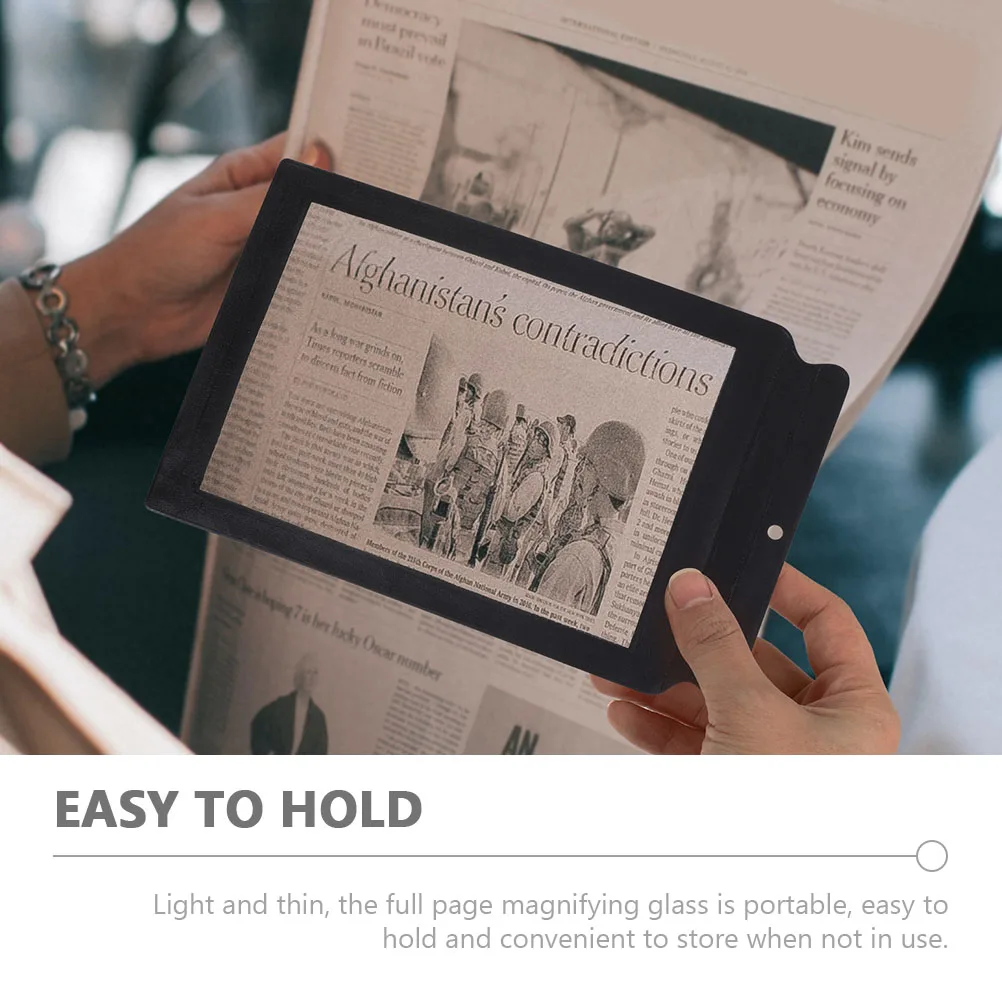 2Pcs Handheld Reading Magnifiers for Elderly PVC Full Page A4 Size Portable Lightweight Practical High Definition Glass
2Pcs Handheld Reading Magnifiers for Elderly PVC Full Page A4 Size Portable Lightweight Practical High Definition Glass