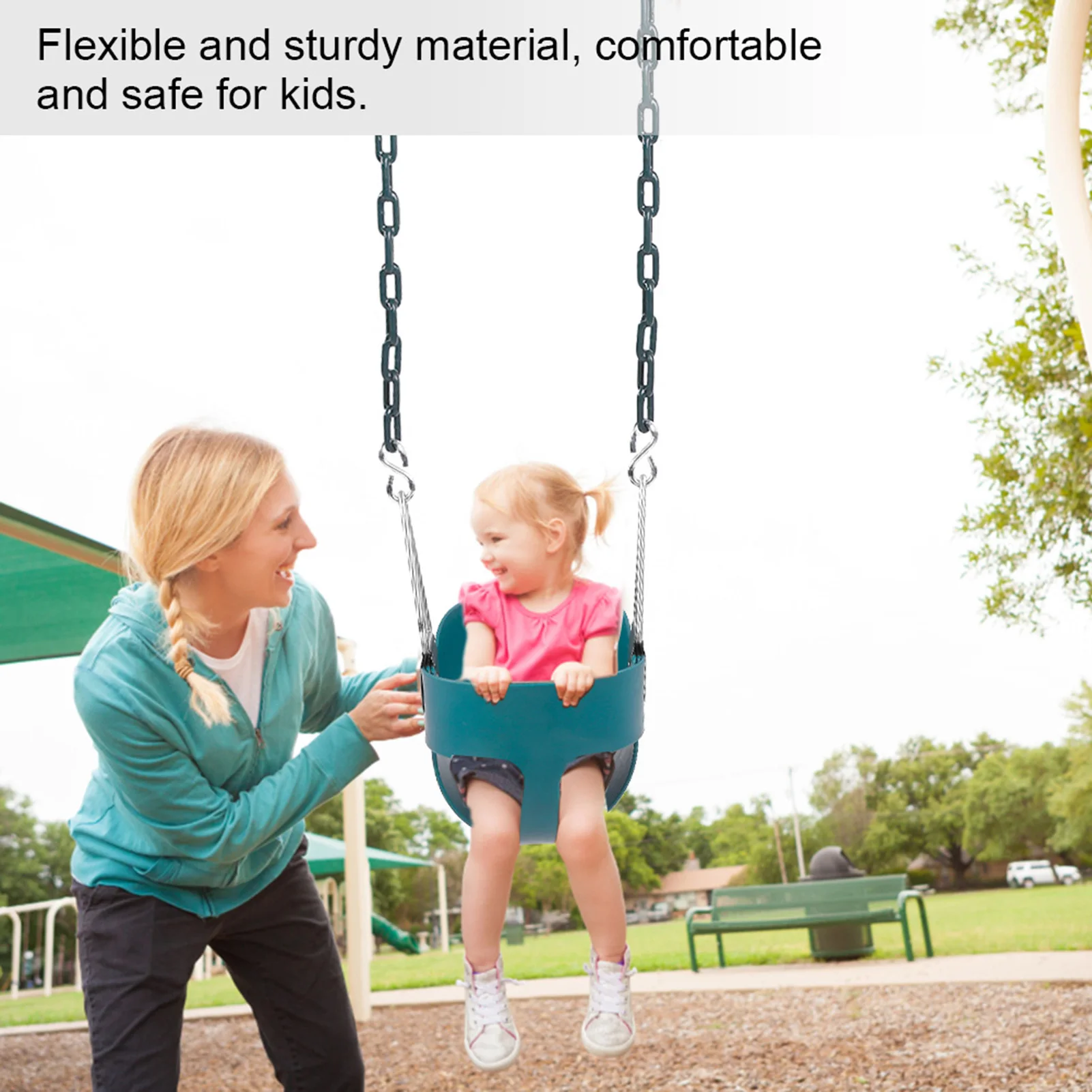 Toddler Swing Seat Outdoor Baby Swing 300kg Load Bearing Heavy Duty Fully Assembled with 1.5m Chain for Playground for Backyard
Toddler Swing Seat Outdoor Baby Swing 300kg Load Bearing Heavy Duty Fully Assembled with 1.5m Chain for Playground for Backyard