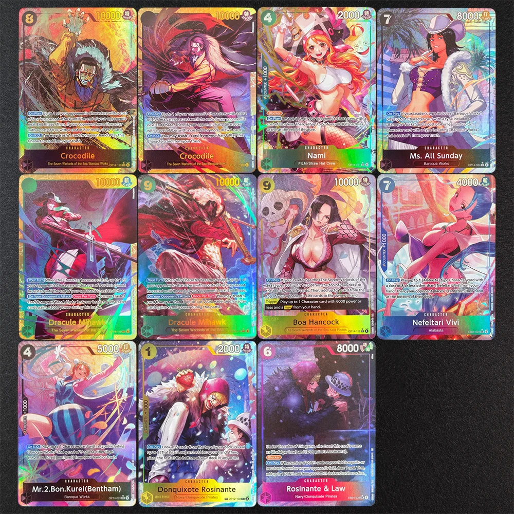 Self Made Proxy One Piece English OP14 Alternate Art Vivi Nami Hancock Kurei Law Rosinante Crocodile Mihawk Sunday Game Card Toy
Self Made Proxy One Piece English OP14 Alternate Art Vivi Nami Hancock Kurei Law Rosinante Crocodile Mihawk Sunday Game Card Toy