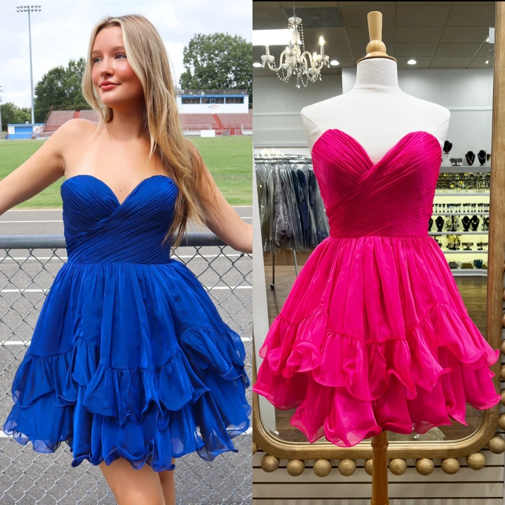 Cobalt Blue Cocktail Party Dress Ruched Bodice Ruffled Hot-Pink Semi Formal Hoco Gala Graduation Gown Pageant Interview Holiday
Cobalt Blue Cocktail Party Dress Ruched Bodice Ruffled Hot-Pink Semi Formal Hoco Gala Graduation Gown Pageant Interview Holiday