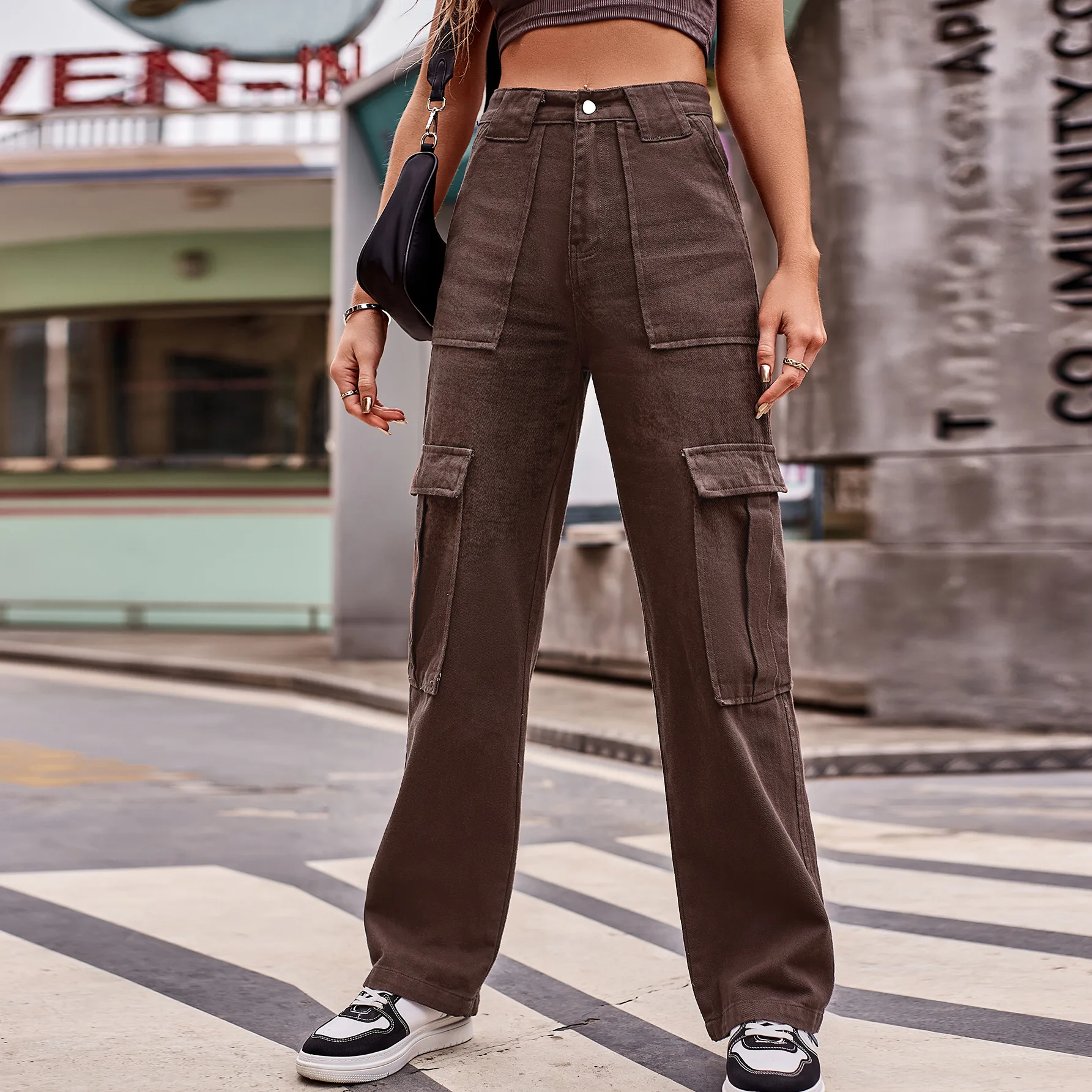 Cargo Pants Women Vintage Jeans Mid Waist Multiple Pockets Denims 2024 Autumn Hip Hop Streetwear Washed Straight Trousers
Cargo Pants Women Vintage Jeans Mid Waist Multiple Pockets Denims 2024 Autumn Hip Hop Streetwear Washed Straight Trousers