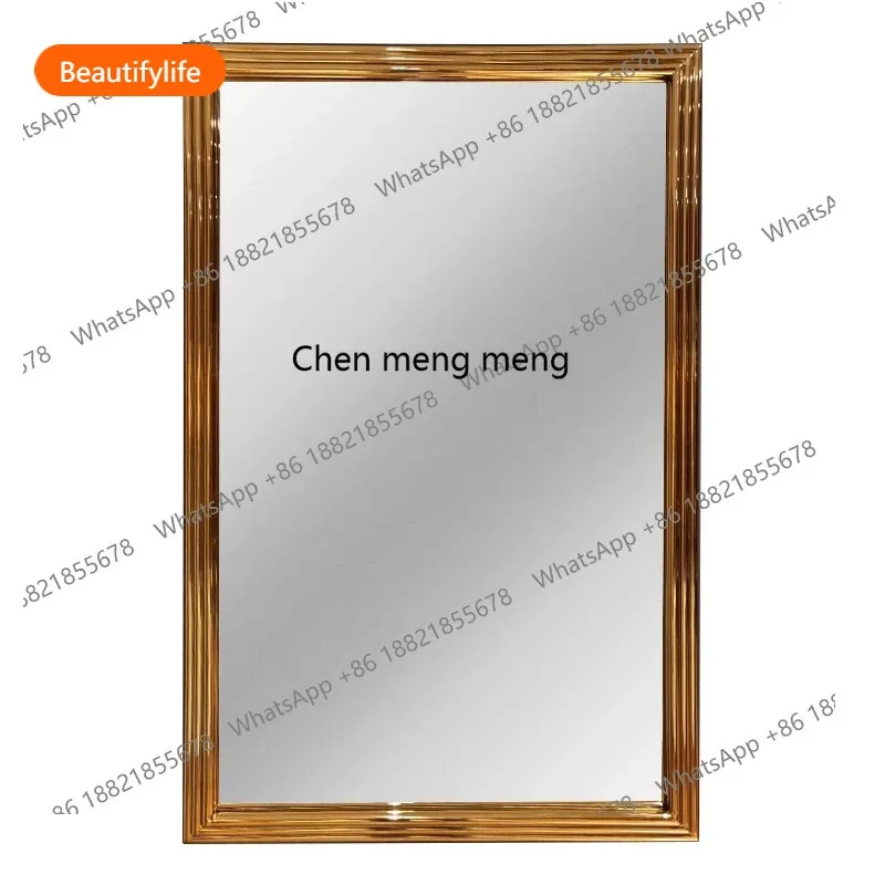 A16 Современное простое легкое роскошное зеркало из нержавеющей стали, зеркало для ванной комнаты, настенное декоративное зеркало
A16 Современное простое легкое роскошное зеркало из нержавеющей стали, зеркало для ванной комнаты, настенное декоративное зеркало