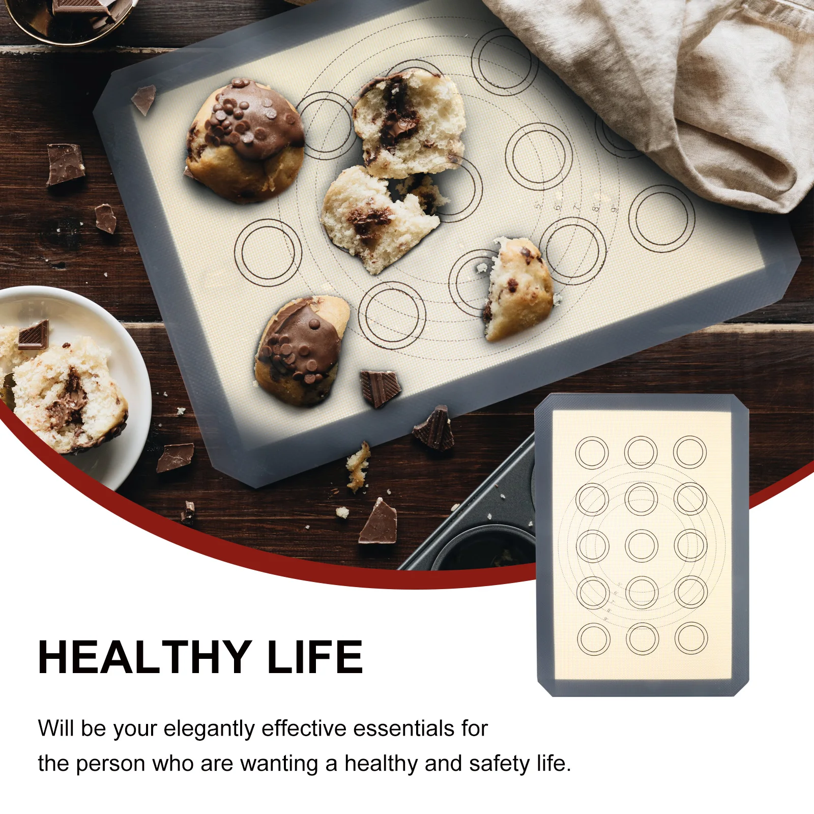 3pcs Silicone Baking Mat Food Grade Heat Resistant Non-Stick Oven Liner Easy Clean Bread Pastry Pizza Bakeware Liner For Healthy 
3pcs Silicone Baking Mat Food Grade Heat Resistant Non-Stick Oven Liner Easy Clean Bread Pastry Pizza Bakeware Liner For Healthy