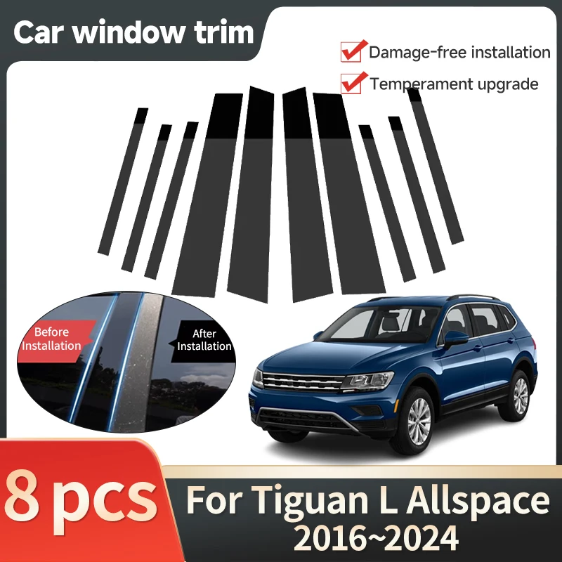 Накладки на окна автомобиля для Volkswagen VW Tiguan L AD1 AX1 BW2 BJ2 R-Line Allspace 2016 ~ 2024, наклейка на дверь, аксессуары, инструменты 
Накладки на окна автомобиля для Volkswagen VW Tiguan L AD1 AX1 BW2 BJ2 R-Line Allspace 2016 ~ 2024, наклейка на дверь, аксессуары, инструменты