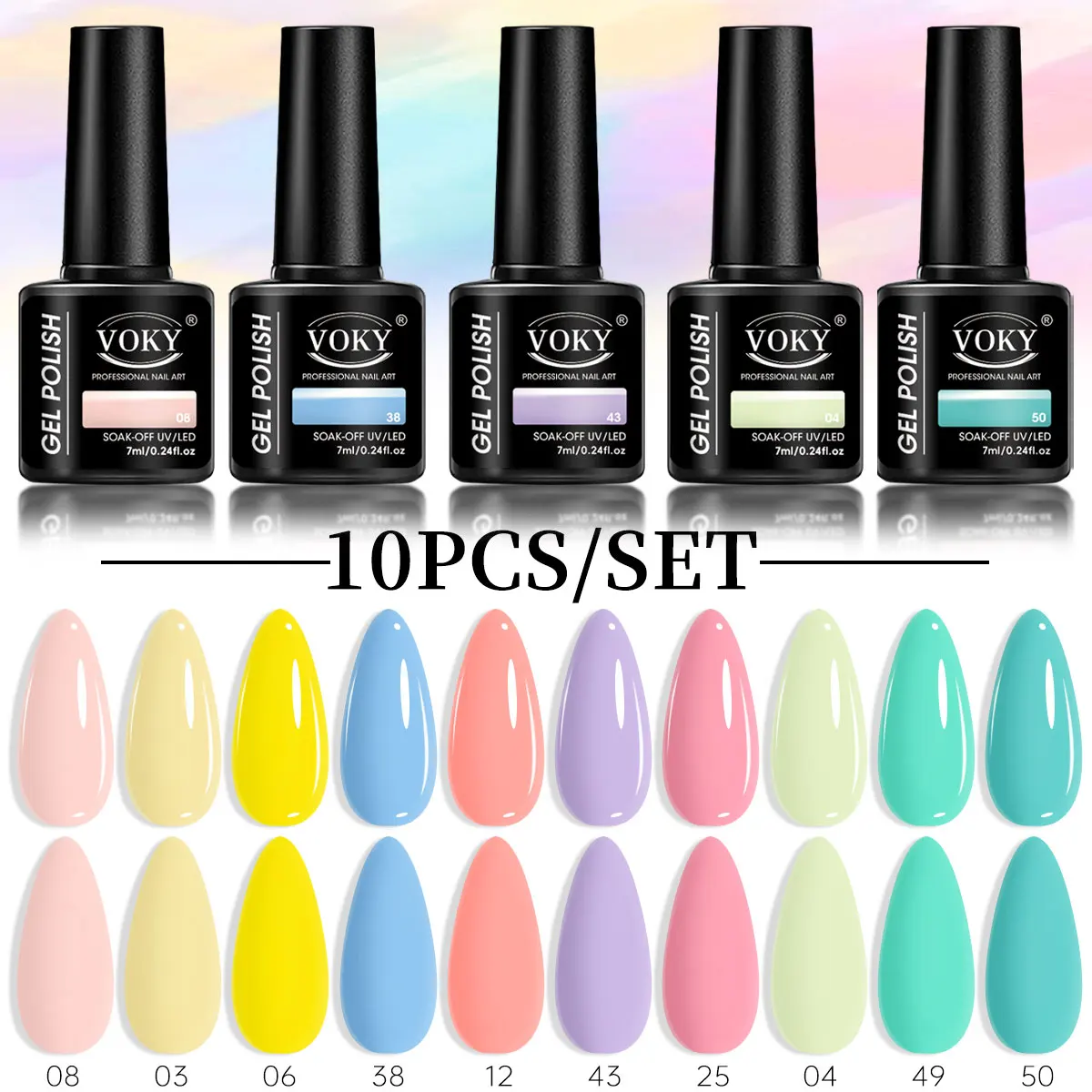 VOKY 10 шт. — идеальное сочетание цветов для различных вечеринок. Модно и простое. Идеально подходит для ежедневного ухода за ногтями для женщин.
VOKY 10 шт. — идеальное сочетание цветов для различных вечеринок. Модно и простое. Идеально подходит для ежедневного ухода за ногтями для женщин.