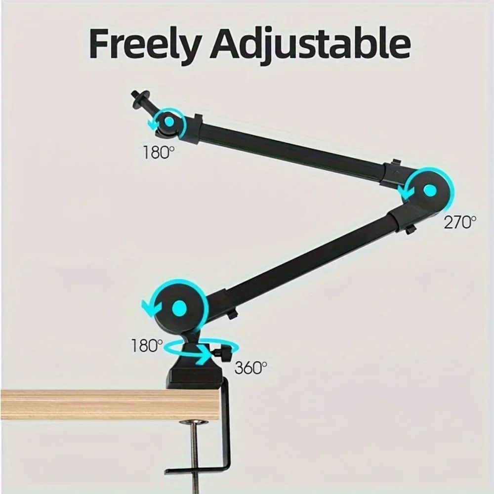 Microphone Arm Stand, With Mic Clip And Cable Ties For Blue Yeti Snowball Hyper X QuadCast SoloCast Fifine Gaming
Microphone Arm Stand, With Mic Clip And Cable Ties For Blue Yeti Snowball Hyper X QuadCast SoloCast Fifine Gaming