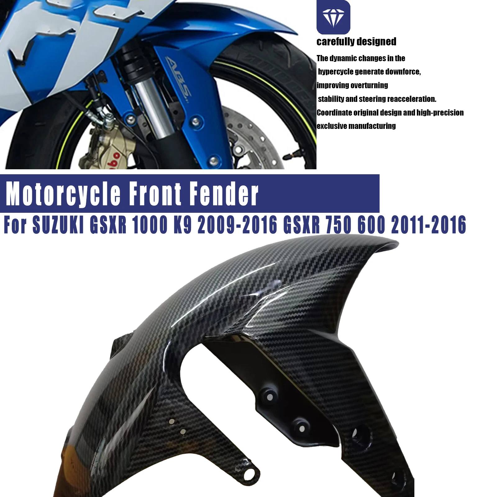 Motorcycle Mudguard Front Tire Fender Fairings Accessories For SUZUKI GSXR 1000 K9 2009-2016 GSXR 750 600 2011-2016
Motorcycle Mudguard Front Tire Fender Fairings Accessories For SUZUKI GSXR 1000 K9 2009-2016 GSXR 750 600 2011-2016