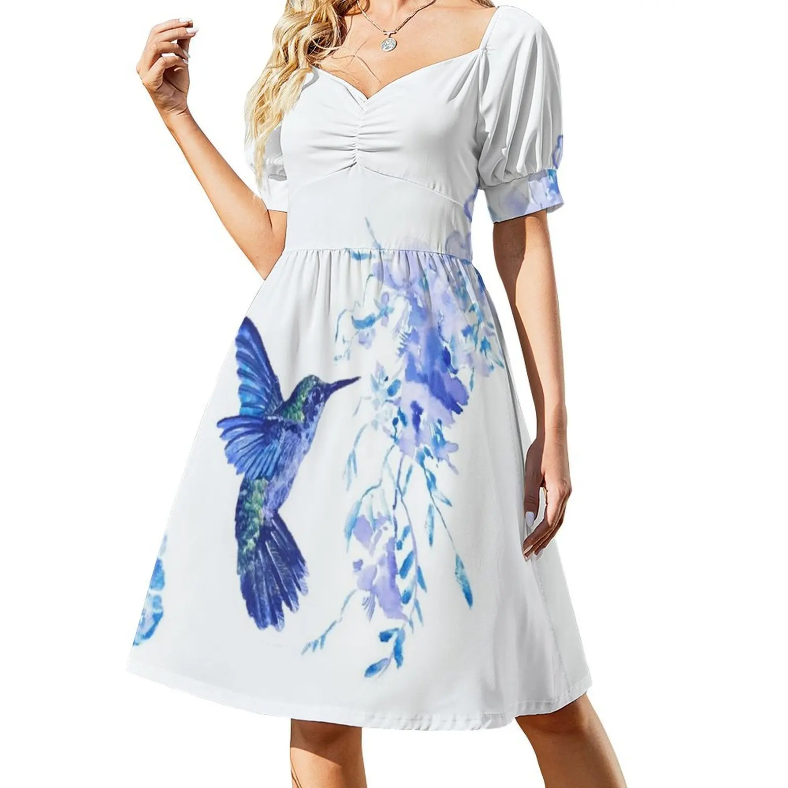 Hummingbird Blue Floral Short-Sleeved Dress sensual sexy dress for women summer dress woman 2025
Hummingbird Blue Floral Short-Sleeved Dress sensual sexy dress for women summer dress woman 2025