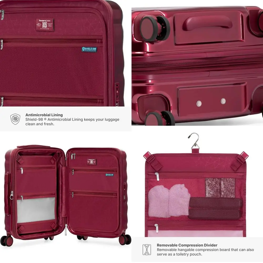 Красный 21 чемодан Hardside Spinner, одобренный TSA — дорожный выбор, Edinburgh II, размер ручной клади
Красный 21 чемодан Hardside Spinner, одобренный TSA — дорожный выбор, Edinburgh II, размер ручной клади