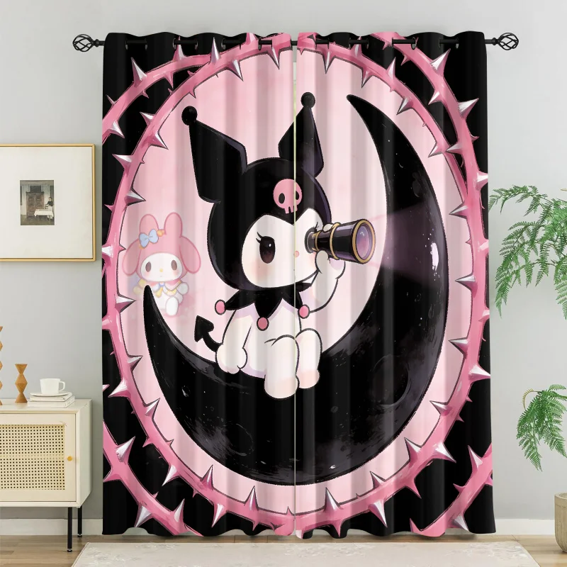 Kuromi My Melody Sanrio Blackout Curtains Gothic Kawaii Moon Print Window Drapes for Girls Bedroom Anime Dark Home Decor Curtain
Kuromi My Melody Sanrio Blackout Curtains Gothic Kawaii Moon Print Window Drapes for Girls Bedroom Anime Dark Home Decor Curtain