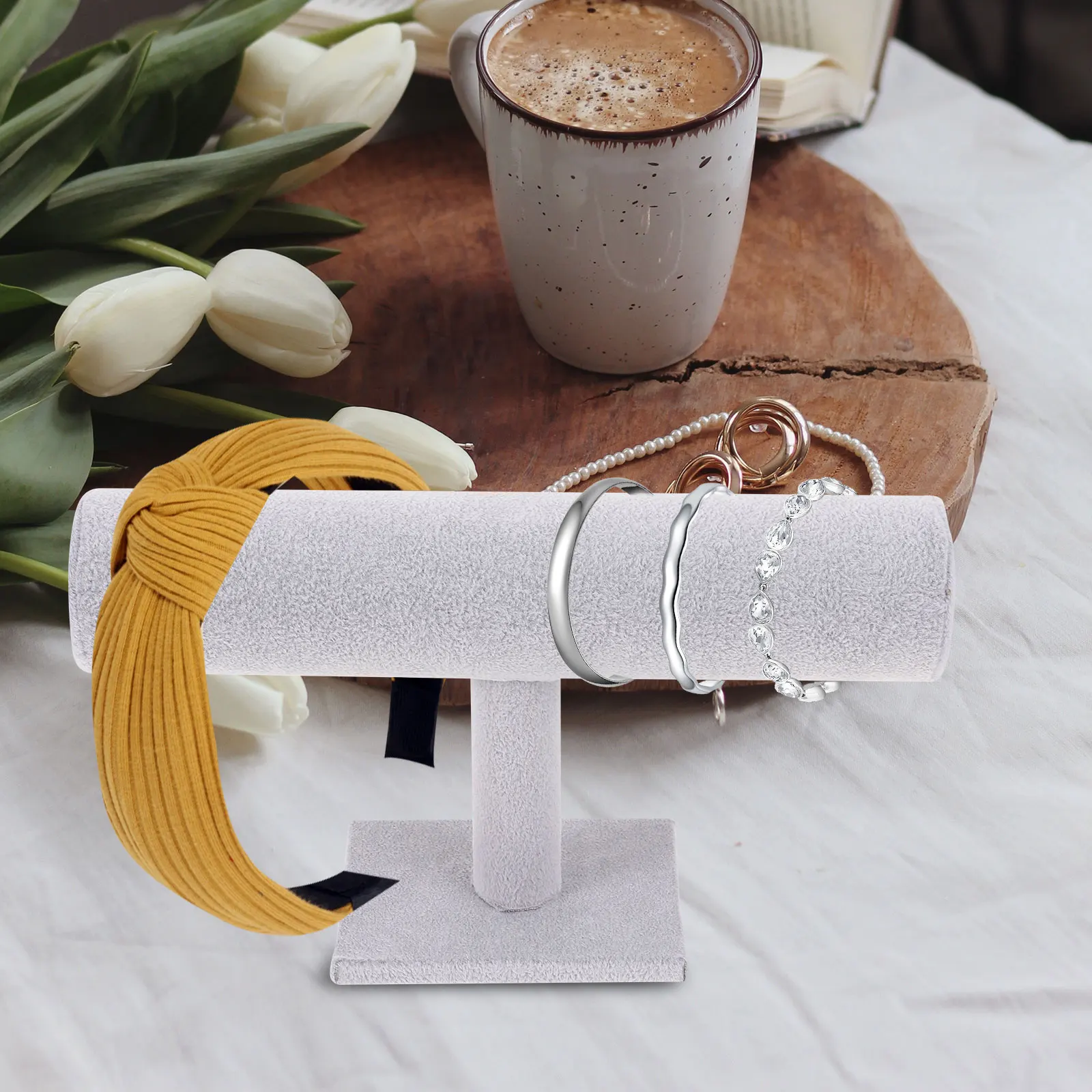 Detachable Velvet Jewelry Stand Bracelet Holder Bangle Display Watch Tray Home Decor Easy Assemble Sturdy Save Space Ideal
Detachable Velvet Jewelry Stand Bracelet Holder Bangle Display Watch Tray Home Decor Easy Assemble Sturdy Save Space Ideal