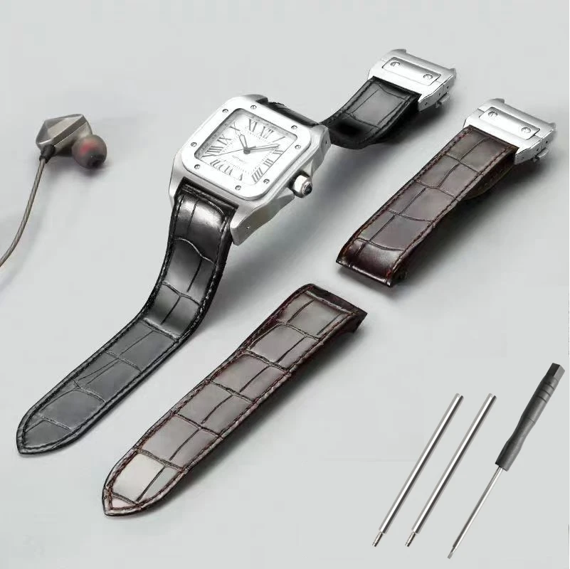 20mm/23mm Genuine Leather Watch Strap for Cartier Santos 100 Series Folding Clasp Watchband Belt Man Women's Bracelet Screw Rod
20mm/23mm Genuine Leather Watch Strap for Cartier Santos 100 Series Folding Clasp Watchband Belt Man Women's Bracelet Screw Rod