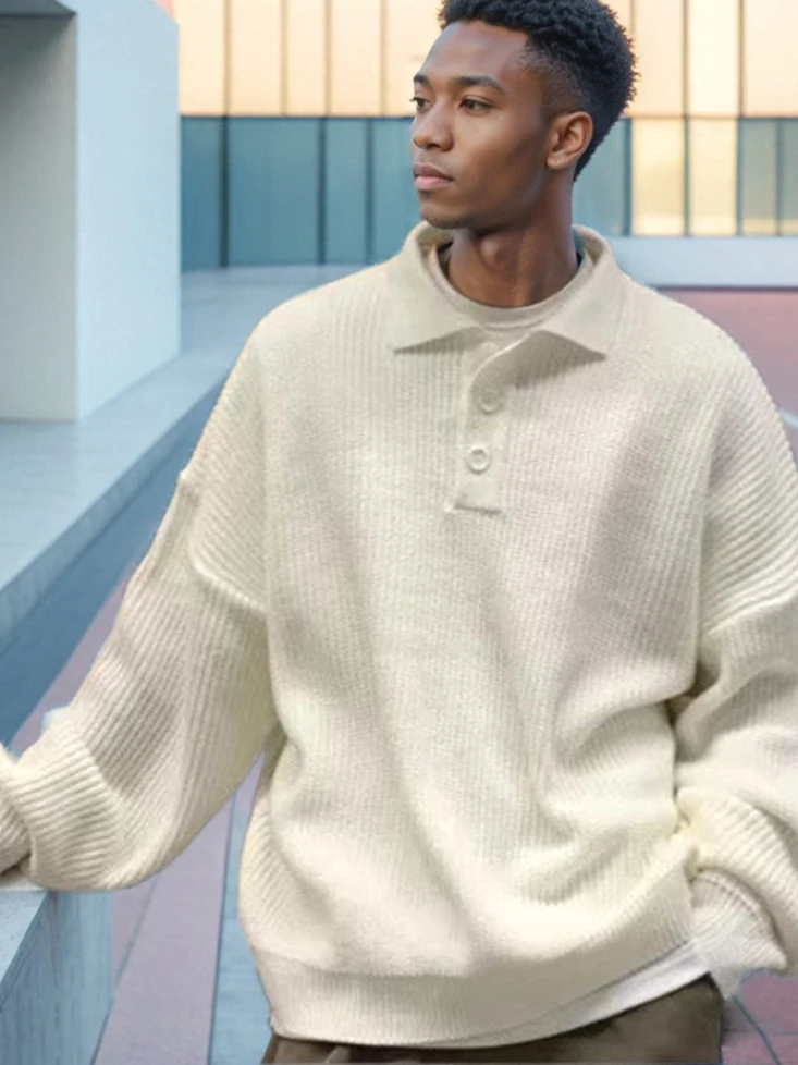 Мужской вязаный свитер свободного кроя с длинным рукавом и круглым вырезом, шерстяной, удобный, дышащий, для повседневной носки зимой
Мужской вязаный свитер свободного кроя с длинным рукавом и круглым вырезом, шерстяной, удобный, дышащий, для повседневной носки зимой