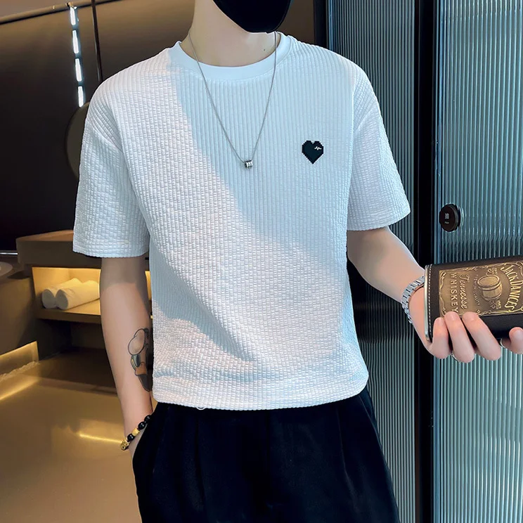 Summer Stylish T-Shirt for Men White Short Sleeve Fashion Brand Clothing Summer Short Sleeve Tops
Summer Stylish T-Shirt for Men White Short Sleeve Fashion Brand Clothing Summer Short Sleeve Tops