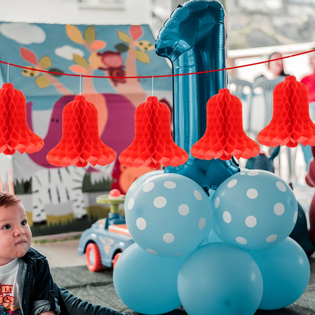 6Pcs Hanging Honeycomb Bells Paper Decorations for Birthday Baby Shower Wedding Party Ceiling Wall Display Decor
6Pcs Hanging Honeycomb Bells Paper Decorations for Birthday Baby Shower Wedding Party Ceiling Wall Display Decor