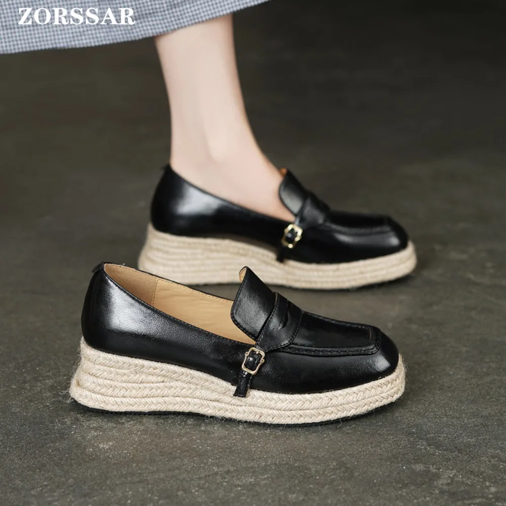 4cm Breathable Comfortable Solid Color Soft Leather Loafers Women's Platform Shoes 2025 Fall Med Heels Wedges Shoes Office Mom
4cm Breathable Comfortable Solid Color Soft Leather Loafers Women's Platform Shoes 2025 Fall Med Heels Wedges Shoes Office Mom